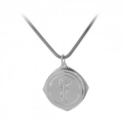 SOS Medaillon Anhänger Kapsel 22 mm 925 Silber