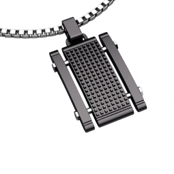 Halskette Edelstahl Anhänger aus 316L Stahl, mit schwarzer PVD-Beschichtung