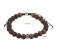 Holzperlenarmband, Holzarmband aus echten Holzperlen, Bead-Bracelet 925 Sterlingsilber