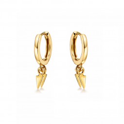 Gold Creolen mit Dreieck Anhänger 585 Gold