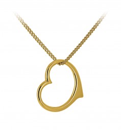 Herz Anhänger Gold 585 frei schwingend beidseitig plastisch gewölbt