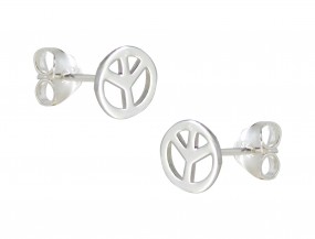 PEACE OHRSTECKER 925 Silber