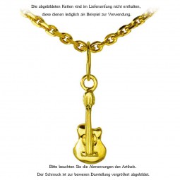 Gold Anhänger Gitarre 585 Gold Gelbgold