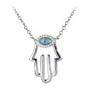 "Hand der Fatima" Nazar Boncuk Talisman Anhänger silber 925 ** "Hand der Fatima" Nazar Boncuk Talisman Anhänger silber 925 **