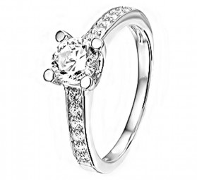 Damen Ring 925 Sterling Silber mit Zirkonia