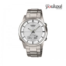 Casio Herrenarmbanduhr mit Solar und Funk und Titanarmband