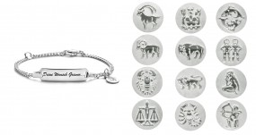 Armband Mädchen _Kinder ID Armband mit Sternzeichen Anhänger 925 Sterlingsilber