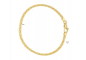 Königsarmband Unisex 375 echt Gold