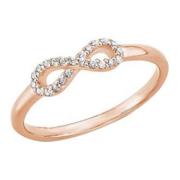 s.Oliver Ring mit Zirkonia, 9242238 UNENDLICHKEIT - Ring - rosegold