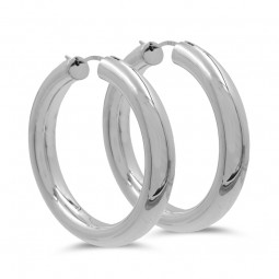 Damen Dicke Creolen 925 Silber