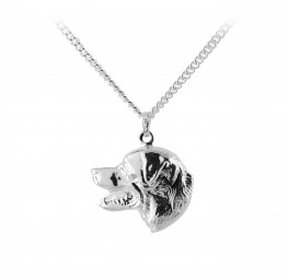 Labrador'Kopf Anhänger Echt 925 Sterling Silber