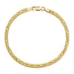 Königskette 925 Sterling Silber gold vergoldet 3,3 mm Kette Halskette