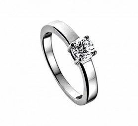 Solitär Ring Silber Verlobungsring Vorsteckring Silber 925