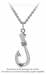 Angelhaken Anhänger Massiv 925er Sterling-Silber