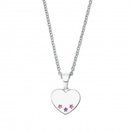 Prinzessin Lillifee Kinder-Kette Gravurplatte Herz aus 925 Sterling Silber