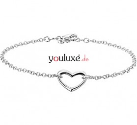 Fußkette mit einem kleinen Herz 925 Sterlingsilber rhodiniert