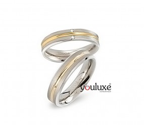 Trauringe Partnerringe Titan mit 2 Brillant 0144-01-02