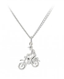 Anhänger Gelände-Motorrad Motocross 925 Silber