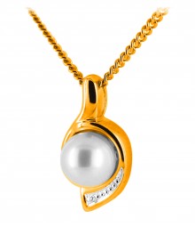 Perlen Anhänger Gold 585 - Gold