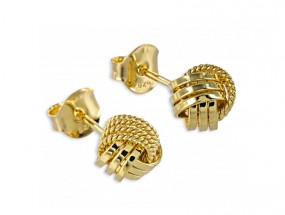 925 Silber Ohrstecker Knoten vergoldet