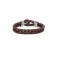 Budha Budha Bracelet Damen Leather Knot Brown 925 Silber