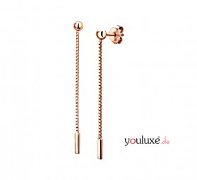 Damen Ohrhänger Ohrringe 925 Sterling Silber Roségold plattiert lang Hängend