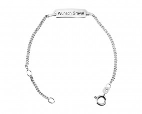 Kinder ID Armband in 585 Gold Weissgold