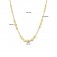 Damen Collier-kette 925 Silber Gelbgoldplatiert