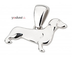 Dackel 925 Sterlingsilber Anhänger