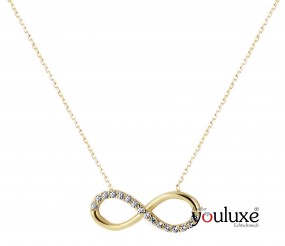 Collierkettchen Infinity Unendlich Liebe Zirkonia weiß