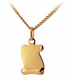 Freundschaftsanhänger 585 Gold Anhänger Gravurplatte Buchrolle