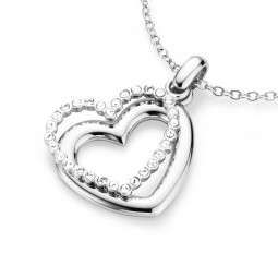 Schmuck Anhänger doppeltes Herz Herzpaar 925 Silber