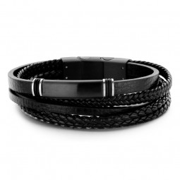 Herren Lederarmband Verschiedene Windungen echt Leder