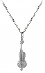 Anhänger Cello Musikinstrument Massiv Sterling 925 Silber