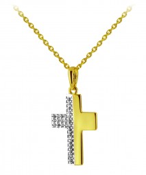 Gold Kreuz_Anhänger aus 585 Gelbgold
