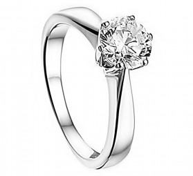 Damen Ring 925 Sterling Silber mit Zirkonia