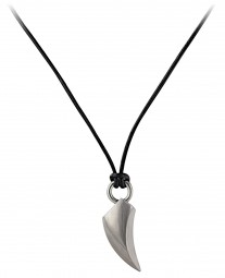 Herren Halskette mit Anhänger, Leder Klassische Retro Zahn