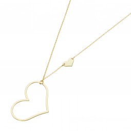 Herz Collier Gold 375 Gold Kette mit Anhänger Gelbgold 9K Halskette