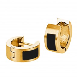 Creolen Edelstahl PVD gold und SCHWARZ