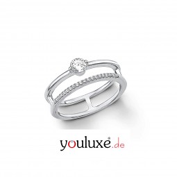 s. Oliver Damen-Ring 925 Silber Zirkonia