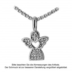 Schutzengel Anhänger mit Herz 925 Silber