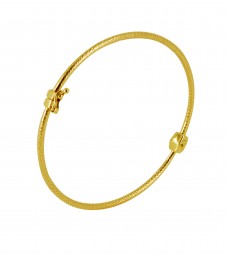 Armreif Armband aus 585 Gold Gelbgold oval Steckverschluss