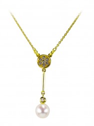 Damen-Collier 585 Gelbgold mit Zirkonia