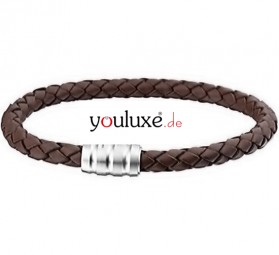 Leder Armband für Herren Damen Geflochtenes Armbänder Männer Edelstahl Magnetverschluss