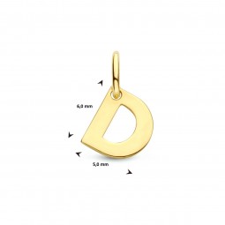Buchstabe Anhänger 585er Gold Namensanhänger (D)
