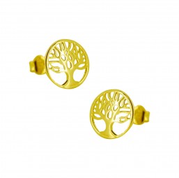 Ohrstecker echt 14 Karat Gold 585 Der Baum des Lebens