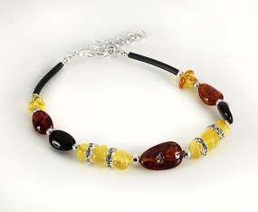 Damen Armband Bernstein 925 Sterlingsilber