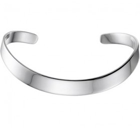 Armreif, Armband Schmuck Armspange offen verstellbar 7mm Breit gewölbt 925 Sterlingsilber