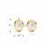 Damen Gold Ohrstecker Mondstein 585 Gold