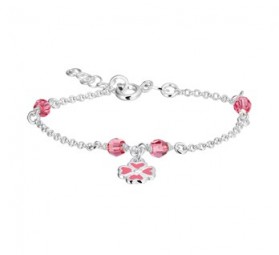 Kinder Armband Armkette mit Blume 925 Silber 13+2cm für Mädchen Silberarmband